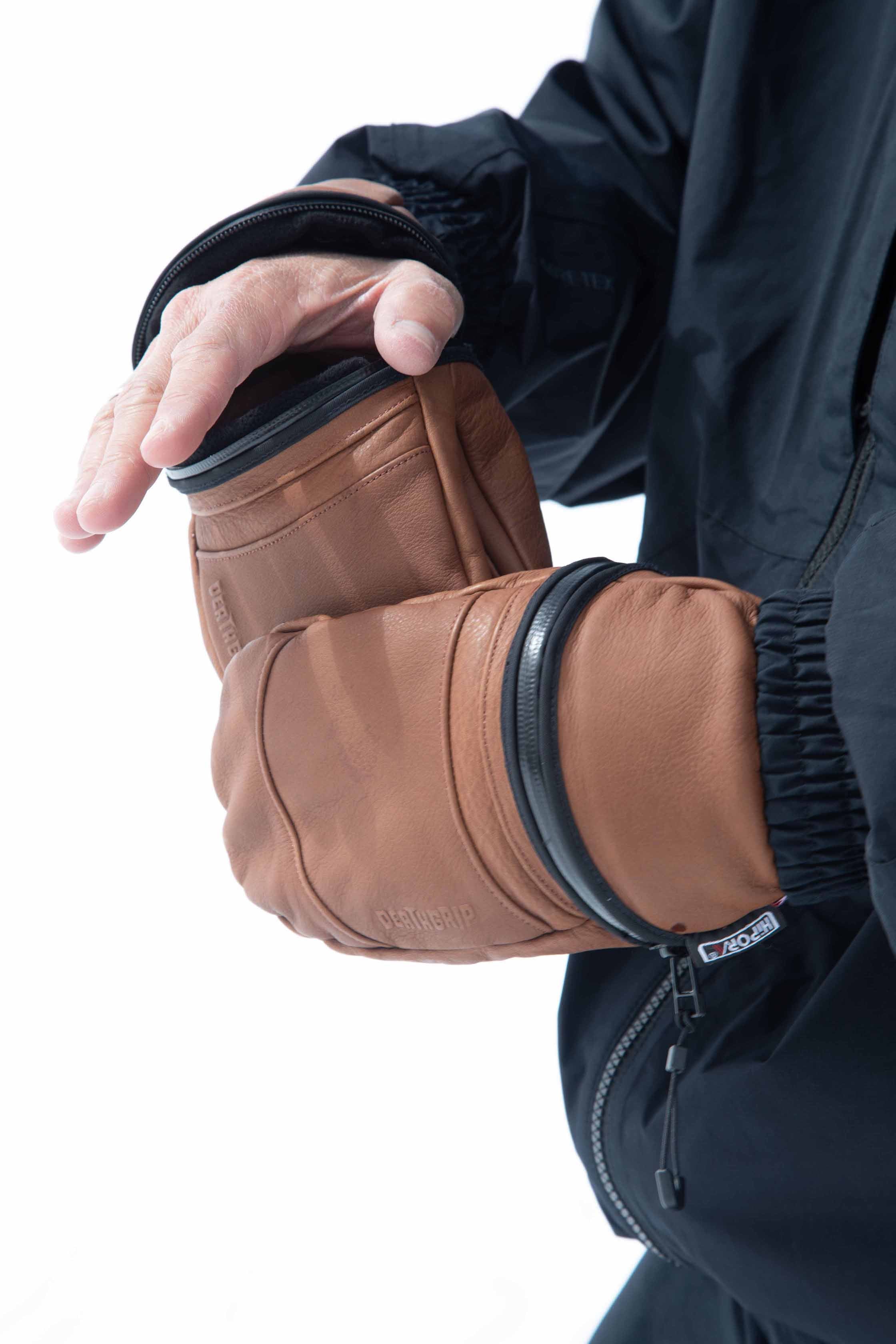 Zombie Mitt Long Cut - Brown