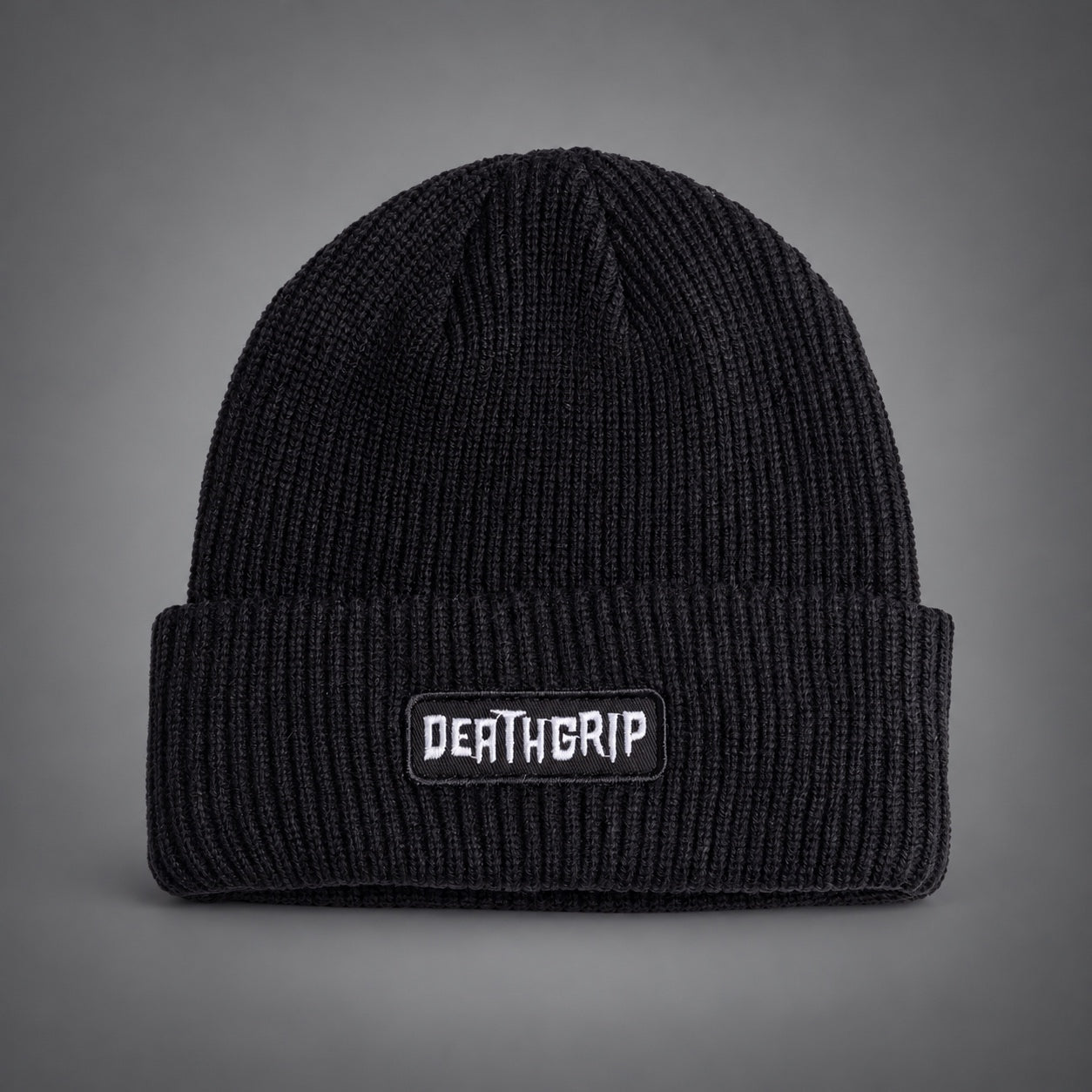 DEATHGRIP Ribbed Beanie — F26 square product photo